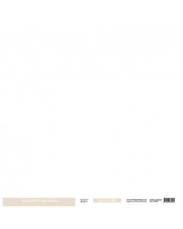 Duo Ivoire - tinta unita 12"x12" - Florileges Design