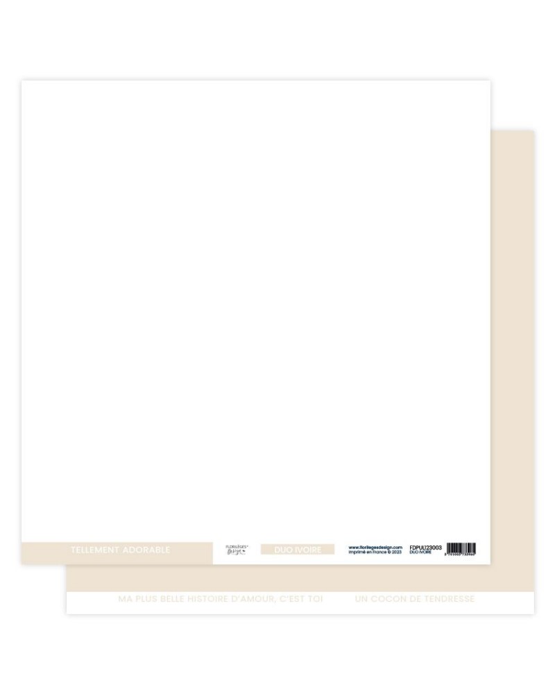 Duo Ivoire - tinta unita 12"x12" - Florileges Design