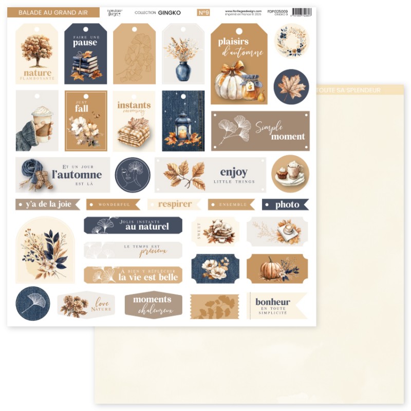 Ginko n. 9 - 12"x12" - Florileges Design