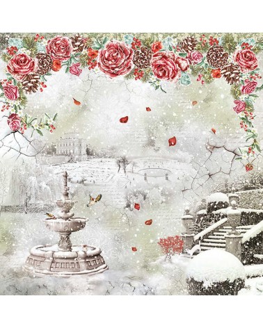 Paper pad 30 x 30 - FROZEN ROSES - Ciao Bella Paper