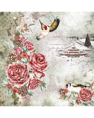 Paper pad 30 x 30 - FROZEN ROSES - Ciao Bella Paper