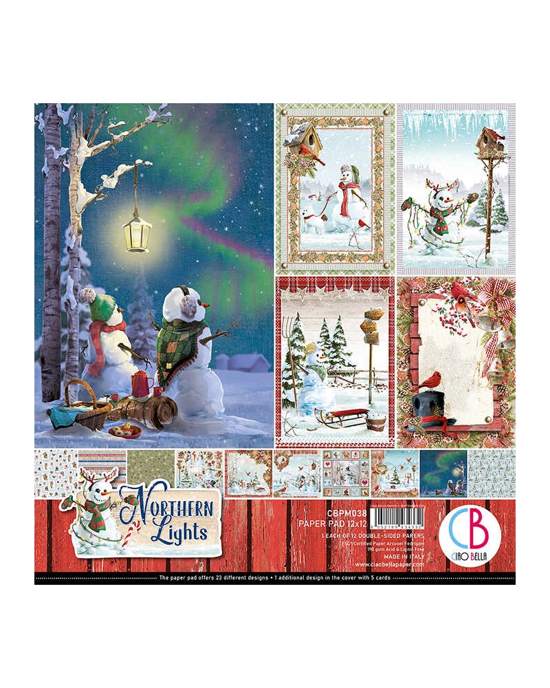 Paper Pad 30 x 30 - NORTHERN LIGHTS - Ciao Bella Paper